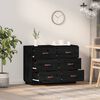 vidaXL Buffet Noir 100x40x75 cm Bois massif de pin
