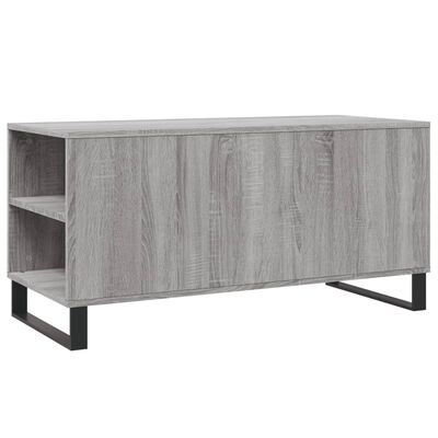 vidaXL Table basse sonoma gris 102x44,5x50 cm bois d'ingénierie