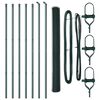 vidaXL Cl&ocirc;ture avec poteaux Vert 1.6 x 10 m Acier recouvert de PVC