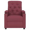 vidaXL Fauteuil inclinable &eacute;lectrique Rouge bordeaux Tissu