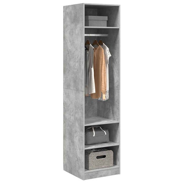 vidaXL Garde-robe Gris b&eacute;ton 50x50x200 cm Bois d'ing&eacute;nierie