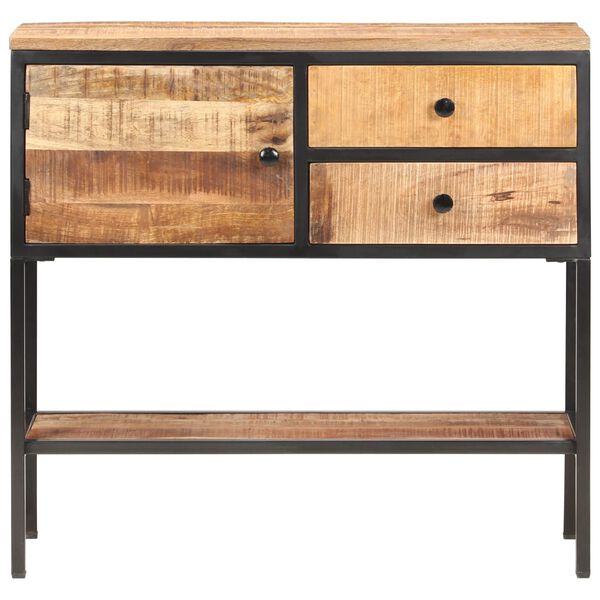 vidaXL Buffet 85x30x80 cm Bois de manguier brut