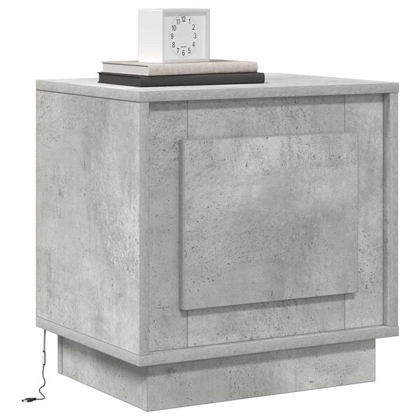 vidaXL Cabinet de chevet Gris b&eacute;ton 44 x 34,5 x 45 cm