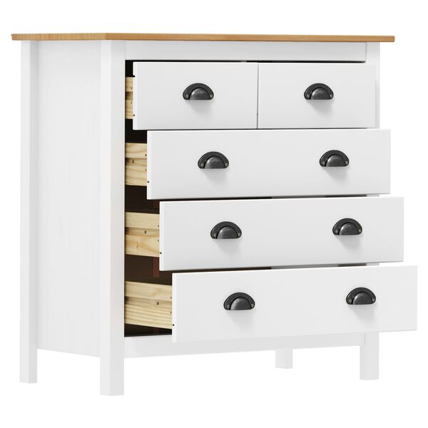 vidaXL Buffet Hill Blanc 79x40x80 cm Bois de pin solide