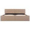 vidaXL Cadre de lit avec rangement hydraulique Similicuir 160x200 cm