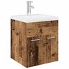 vidaXL Meuble lavabo avec bassin et robinet int&eacute;gr&eacute;s vieux bois