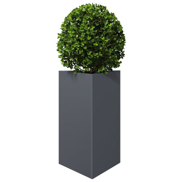 vidaXL Jardini&egrave;re anthracite triangulaire 50x43x75 cm acier