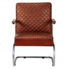 vidaXL Fauteuil marron fonc&eacute; cuir v&eacute;ritable