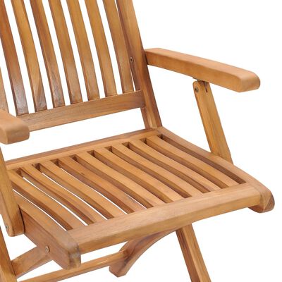 vidaXL Chaises de jardin pliables lot de 2 Bois de teck massif