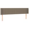 vidaXL T&ecirc;te de lit &agrave; LED Taupe 163x16x78/88 cm Tissu