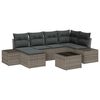 vidaXL Ensemble de canap&eacute; de jardin 7 pc Gris polyrotin