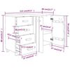 vidaXL Buffet MOLDE Blanc 113x40x80 cm Bois massif de pin