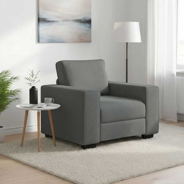 vidaXL Fauteuil gris fonc&eacute; 100x77x82 cm tissu