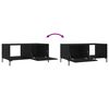 vidaXL Table basse noir 90x50x40 cm bois d'ing&eacute;nierie