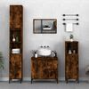 vidaXL Armoire de bain ch&ecirc;ne fum&eacute; 30x30x190 cm bois d'ing&eacute;nierie