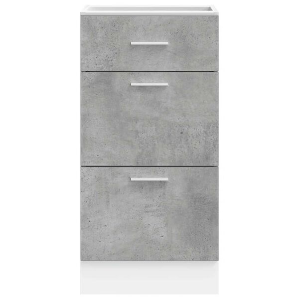 vidaXL Meuble bas "Lyon" Gris béton 40 x 46 x 81,5 cm Bois d'ingénierie