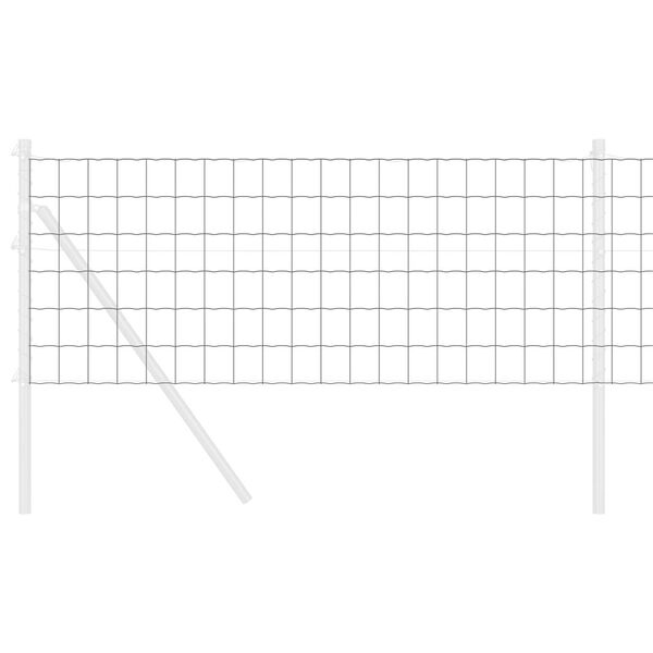 vidaXL Cl&ocirc;ture Euro Gris 0,6 x 50 m Fer rev&ecirc;tu de PVC