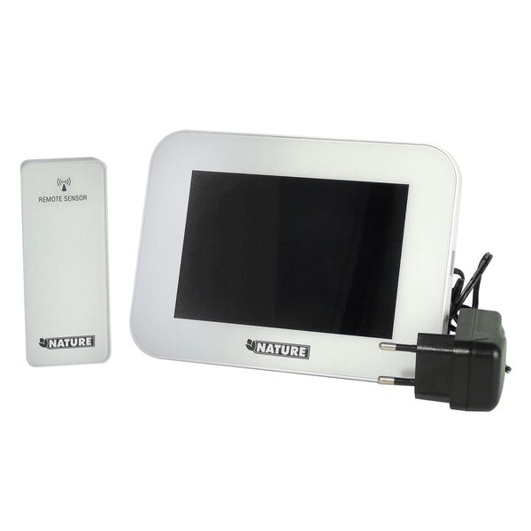 Nature Station m&eacute;t&eacute;o num&eacute;rique H 12,5x17,5x2,5 cm blanc