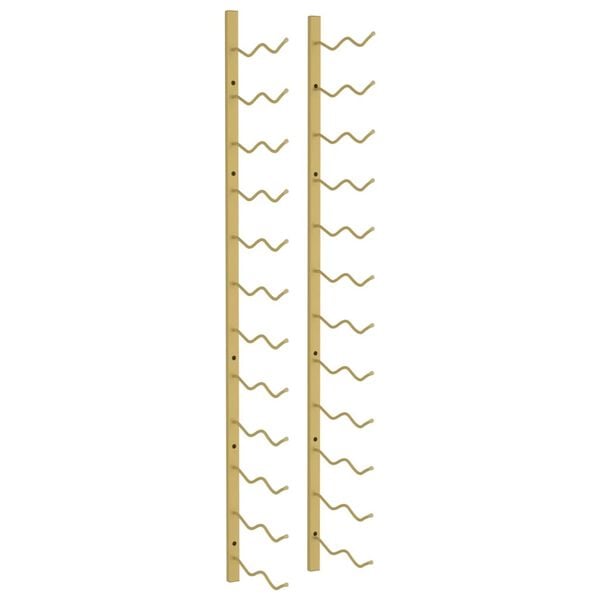 vidaXL Casier à vin mural pour 24 bouteilles Doré Fer