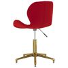 vidaXL Chaise pivotante de salle &agrave; manger Rouge bordeaux Velours