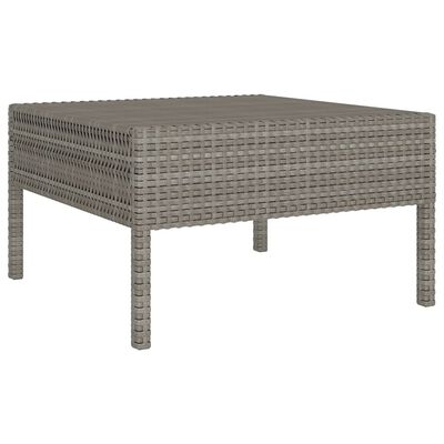 vidaXL Salon de jardin 9 pcs avec coussins Résine tressée Gris