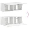 vidaXL Meuble TV mural 2 pcs Blanc Brillant 78,5 x 31 x 29,5 cm