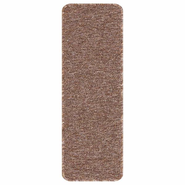 vidaXL Tapis Antid&eacute;rapants pour Escaliers 15 pcs Marron 60 x 25 cm PP
