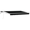 vidaXL Store r&eacute;tractable manuel avec LEDs Noir et Blanc 3 x 2,5 m