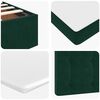 vidaXL Cadre de lit ottoman avec matelas vert fonc&eacute; 100x200 cm velours