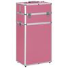 vidaXL Chariot de maquillage Aluminium Rose