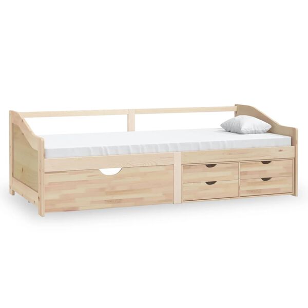 vidaXL Lit de repos 3 places sans matelas Bois de pin massif 90x200 cm