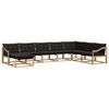 vidaXL Ensemble de canap&eacute;s d'ext&eacute;rieur 8 pcs Blanc et noir