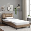 vidaXL Cadre de lit avec LED sans matelas Hvar cappuccino 80x200 cm