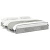 vidaXL Cadre de lit avec tiroirs sans matelas gris b&eacute;ton 180x200 cm