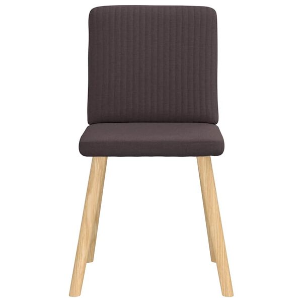 vidaXL Chaises &agrave; manger lot de 6 marron fonc&eacute; tissu