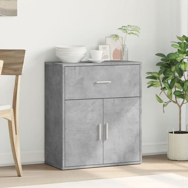 vidaXL Buffet gris b&eacute;ton 60x31x70 cm bois d'ing&eacute;nierie