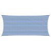 vidaXL Voile d'ombre 2 x 5 m HDPE Rectangulaire Bleu et Blanc