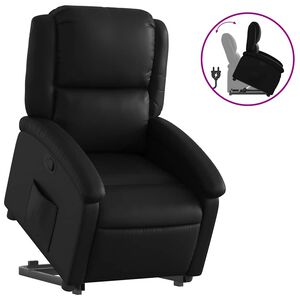 vidaXL Fauteuil inclinable &eacute;lectrique noir similicuir