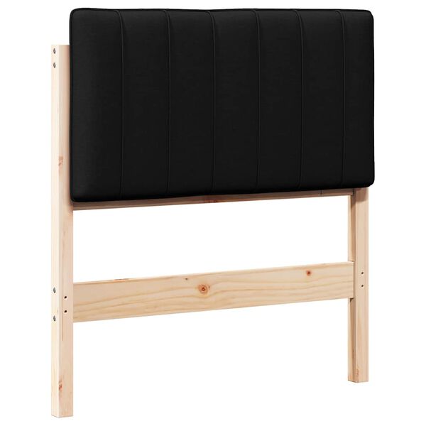 vidaXL T&ecirc;te de lit capitonn&eacute;e Marron et Noir 80 cm Pin massif