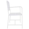 vidaXL Banc de jardin Blanc Uni 103,5 x 51,5 x 90 cm Acier