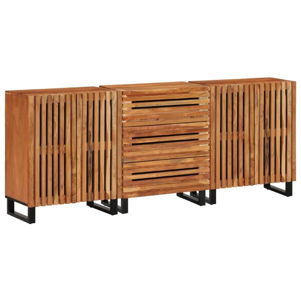 vidaXL Buffets 3 pcs 60x34x75 cm bois d'acacia massif