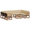 vidaXL Ensemble de canap&eacute;s d'ext&eacute;rieur 10 pc Naturel et Beige