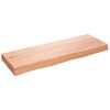 vidaXL &Eacute;tag&egrave;re murale marron clair bois ch&ecirc;ne massif trait&eacute;