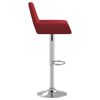 vidaXL Tabourets de bar lot de 2 rouge bordeaux tissu