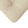 vidaXL Coussins de si&egrave;ge 4 pcs Cr&egrave;me 40 x 40 x 12 cm tissu