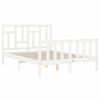 vidaXL Cadre de lit sans matelas blanc bois de pin massif