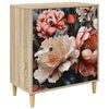 vidaXL Commode BORNE Imprim&eacute; pivoine l&eacute;g&egrave;re 66 x 36,5 x 75 cm Sonoma