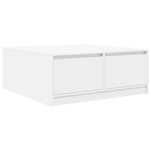 vidaXL Table basse avec tiroirs blanc 100x100x40 cm