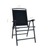 vidaXL Chaises de jardin pliables lot de 2 Textil&egrave;ne Noir