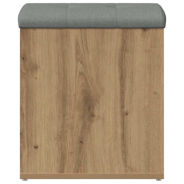 vidaXL Banc de rangement chêne artisanal 42x42x45 cm bois d'ingénierie